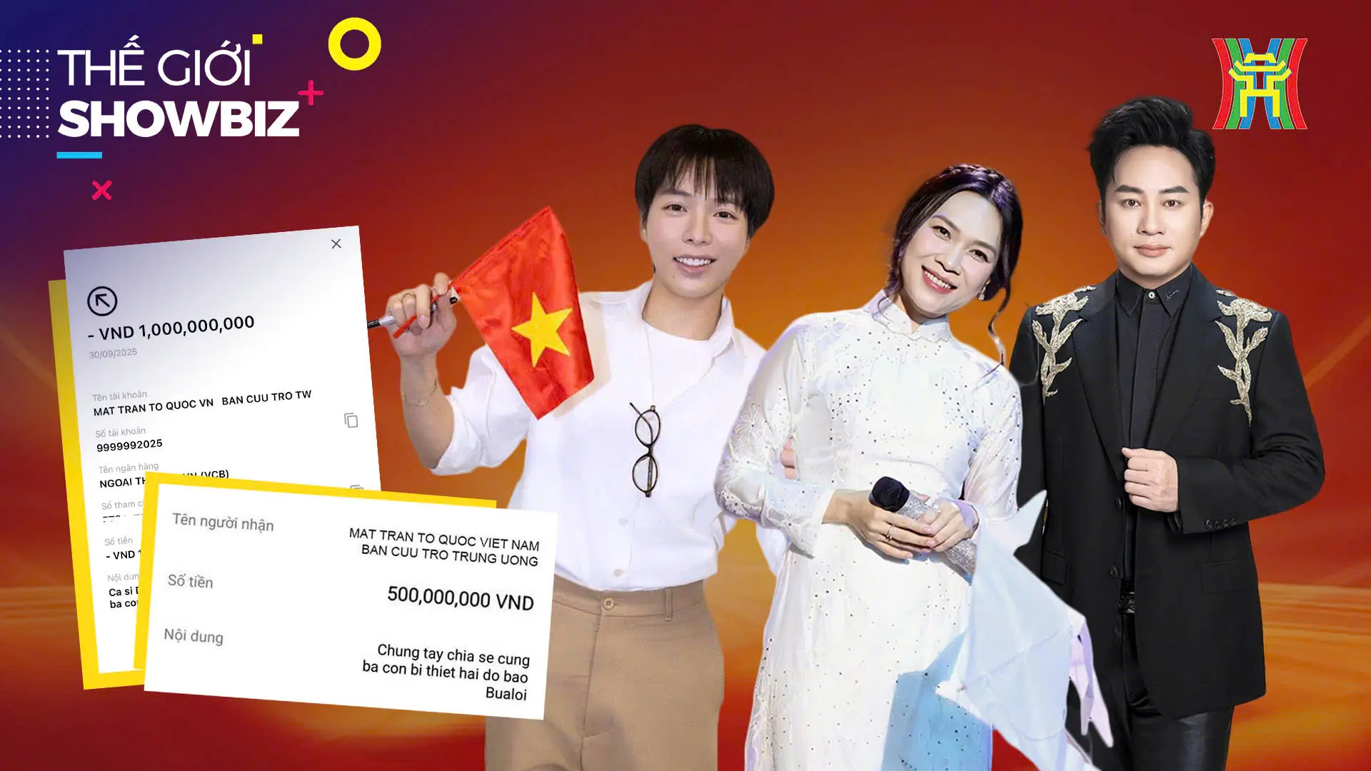 Nghệ sĩ Việt ủng hộ cho đồng bào vùng bão số 10 | Thế giới Showbiz | 01/10/2025

